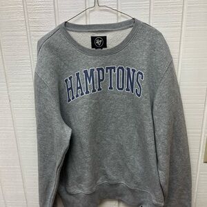 ‘47 Brand Hamptons Men’s Large Gray Crewneck Sweatshirt Casual Winter Activewear